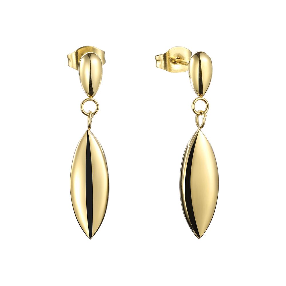 Aretes Enso Acero Inoxidable Mujer Eje3337g Dorado