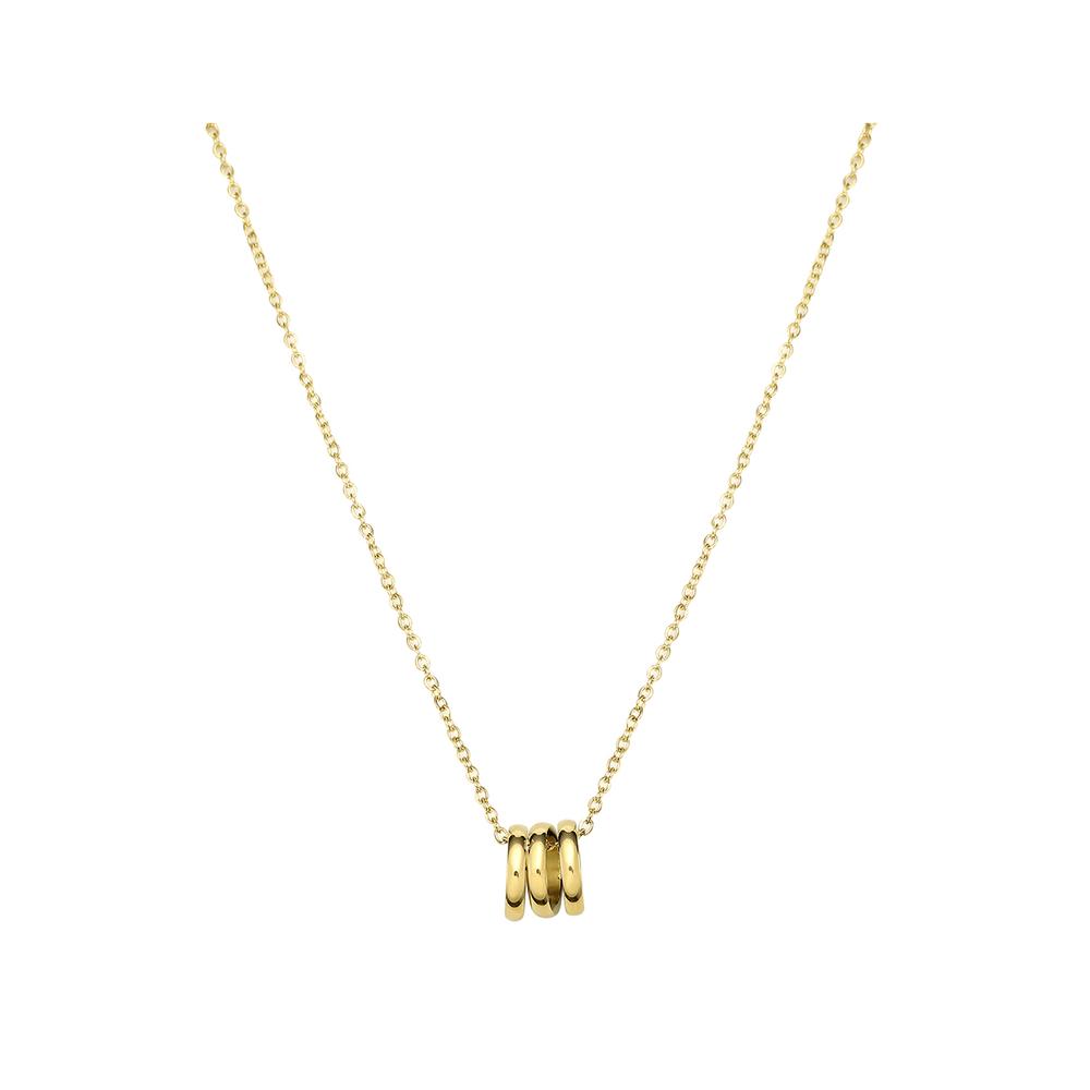 Collar Y Dije Enso Acero Inoxidable Mujer Ejn3335g Dorado