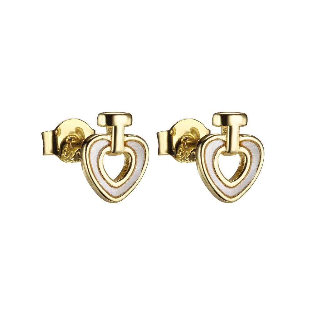 Foto 4 pulgar | Aretes Plata Fina 925 Enso Para Mujer Ese112g Dorado