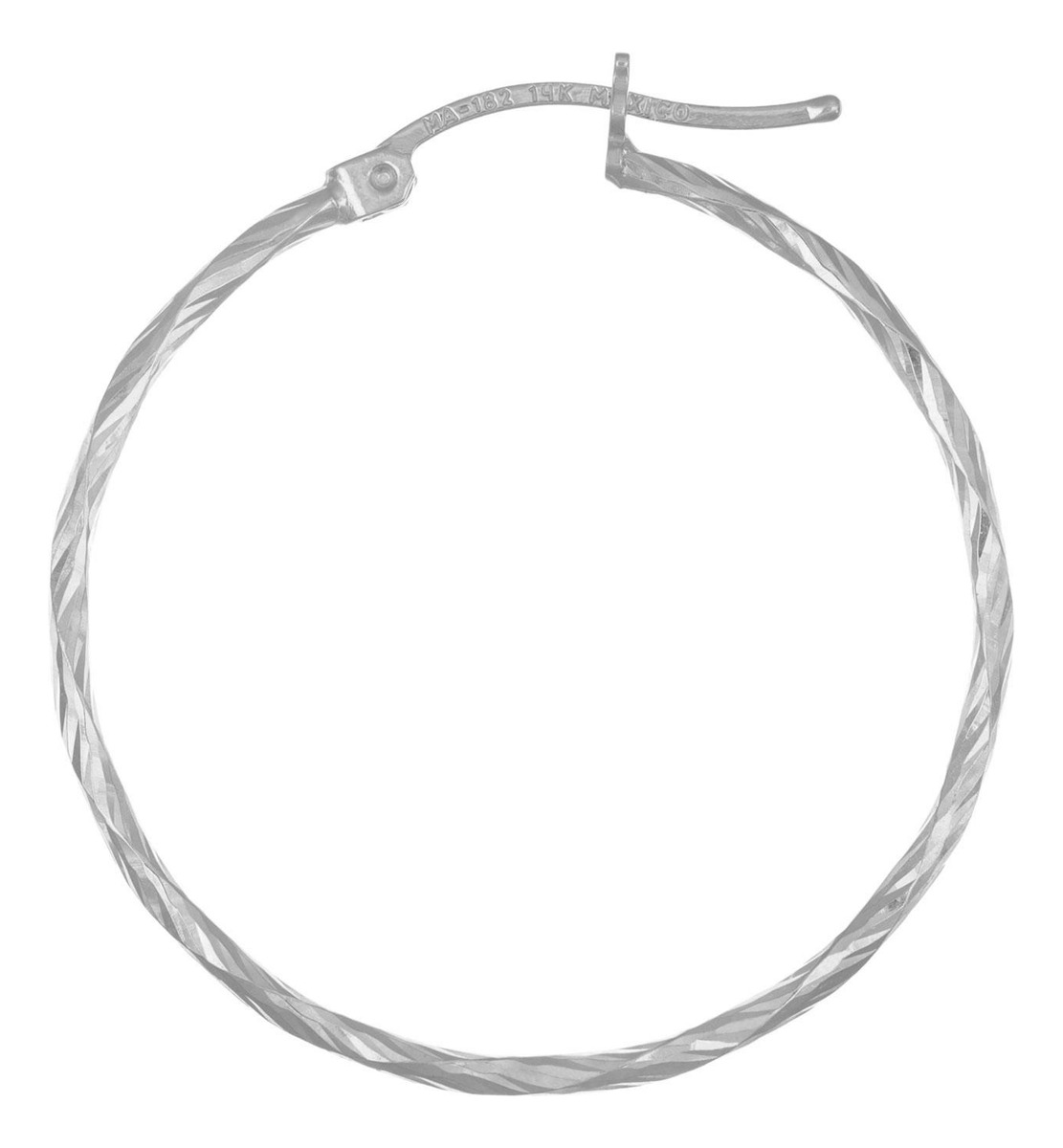 Foto 3 pulgar | Arete De Plata 925 Para Mujer Con Diamantado Torsal De 30mm