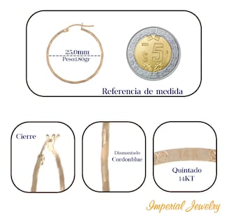 Foto 6 | Arracadas de Oro de 14k para Mujer