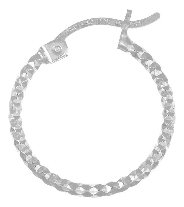 Foto 3 pulgar | Arete De Plata 925 Para Mujer Con Diamantado Panal De 12mm