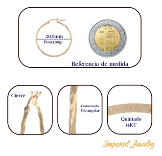 Foto 5 | Arracadas de Oro de 14k para Mujer