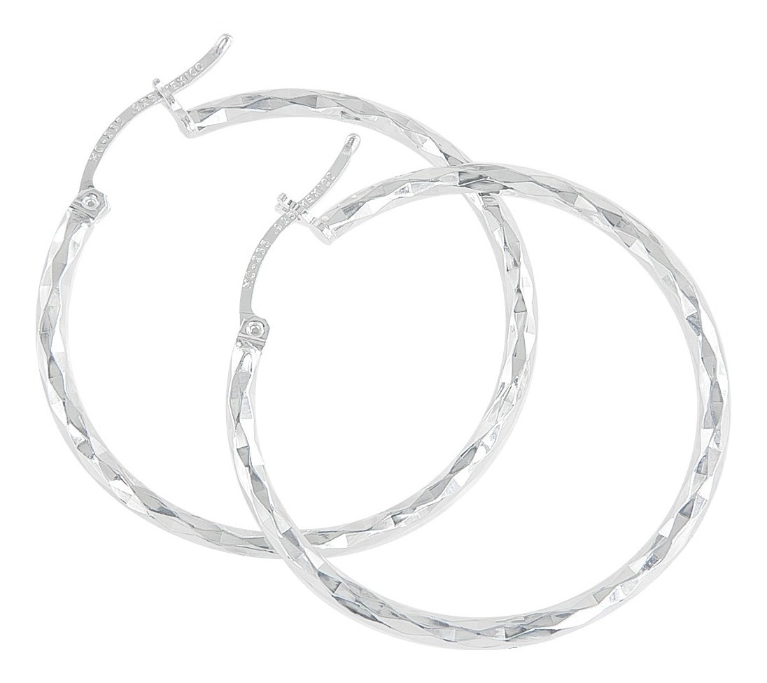 Arete Arracada Diamantada De Plata Ley 925 Para Mujer $499