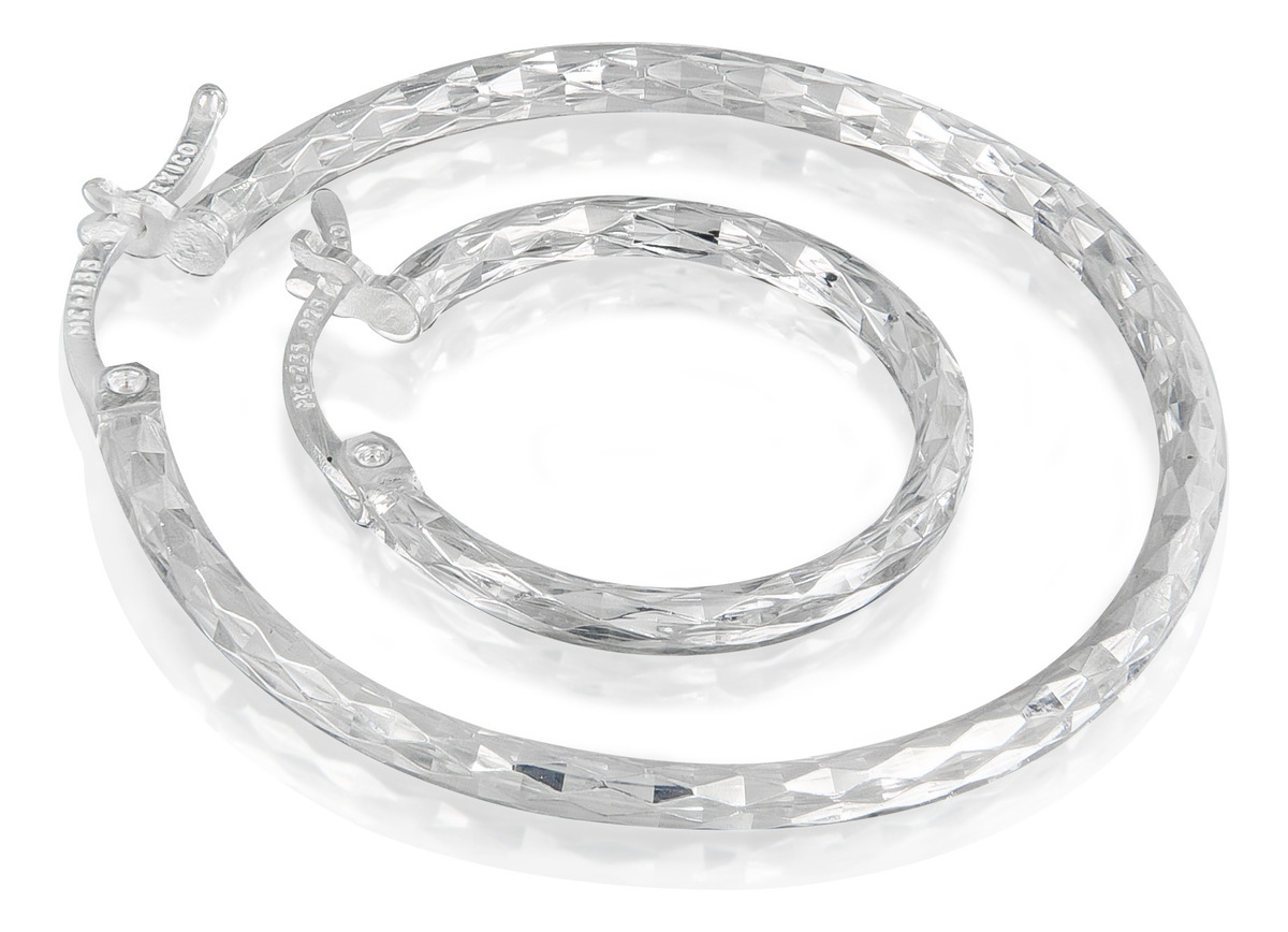 Foto 6 pulgar | Arete Arracada Diamantada De Plata Ley 925 Para Mujer