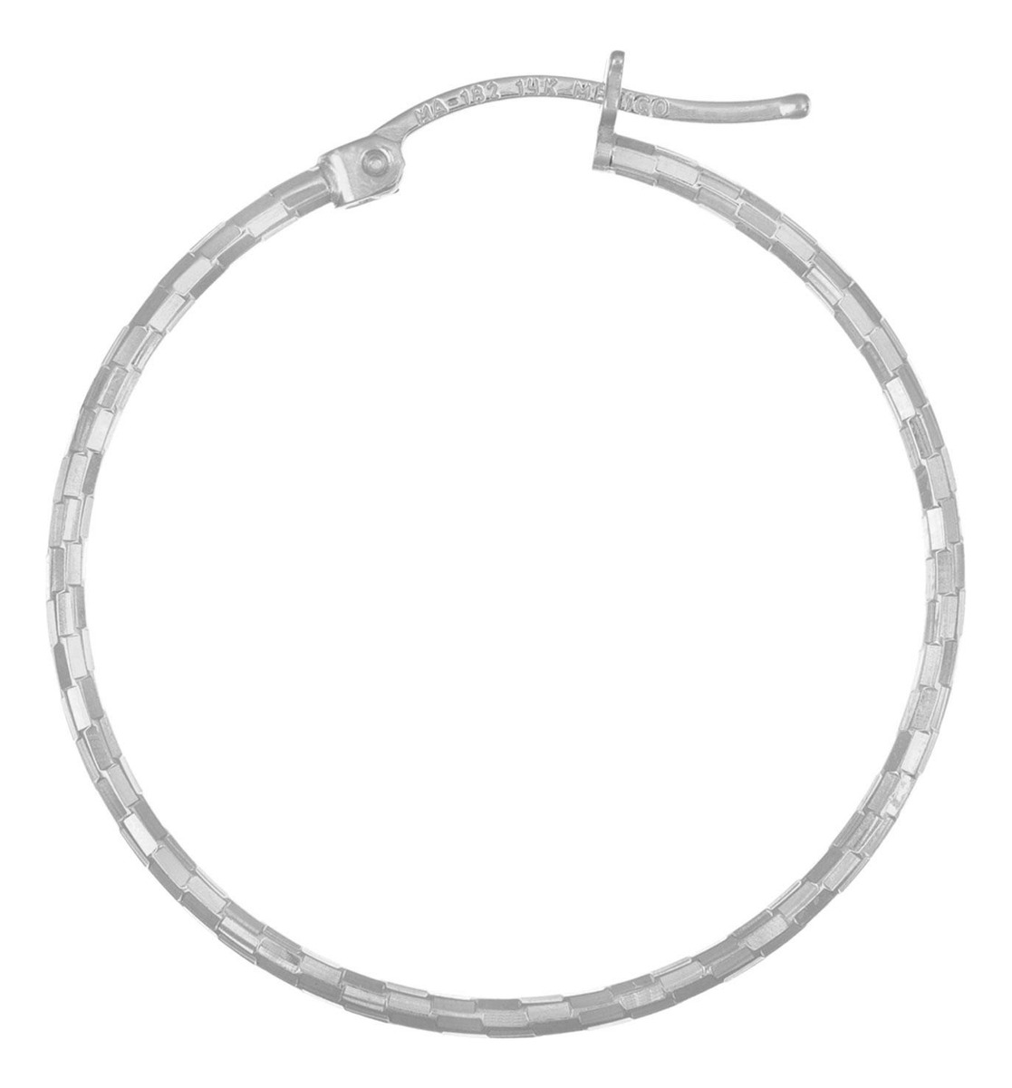 Foto 2 | Arete Arracada Diamantado Domino Plata 925 Para Mujer 30mm