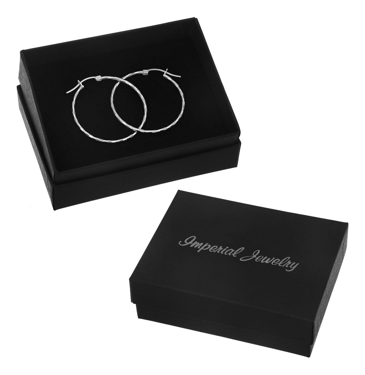 Foto 4 pulgar | Arete Arracada Diamantado Domino Plata 925 Para Mujer 30mm