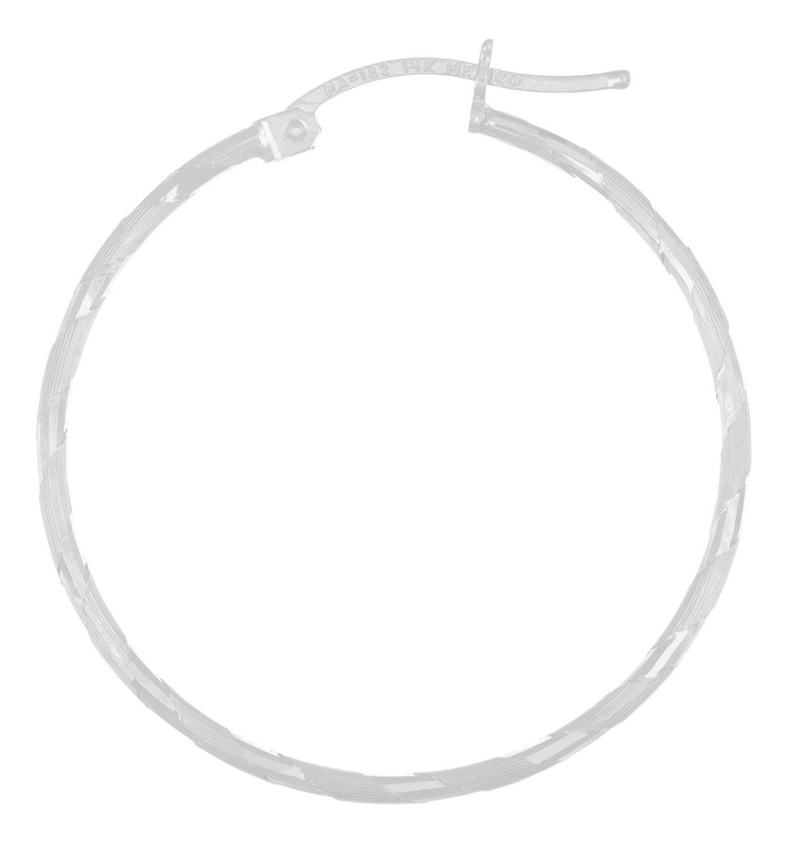 Foto 3 pulgar | Arete De Plata 925 Para Mujer Con Diamantado Cb De 30mm