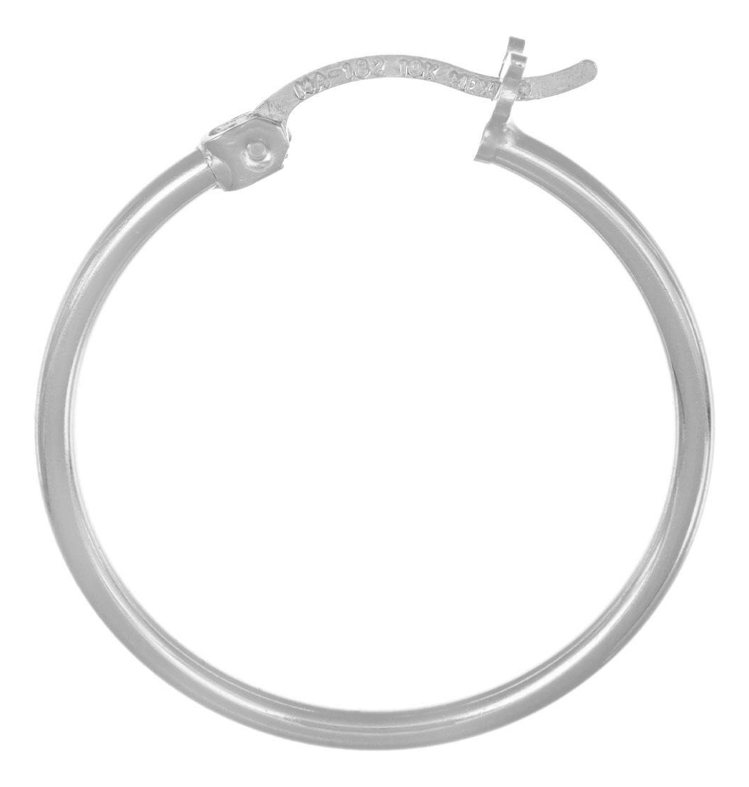 Foto 3 pulgar | Arete Arracada Para Mujer Lisa De Plata Ley 925 20 Mm