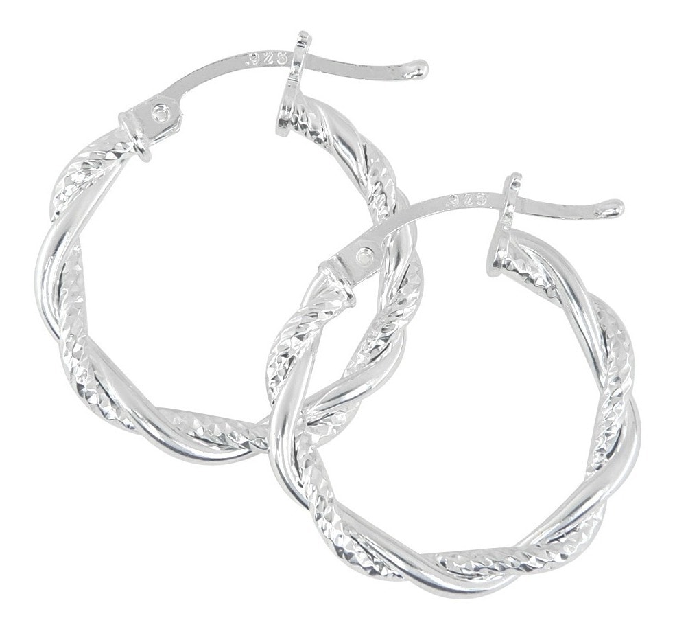 Arete Arracada Diamantada De Plata Ley 925 Para Mujer $499