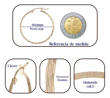 Foto 3 | Arracadas de Oro de 14k para Mujer