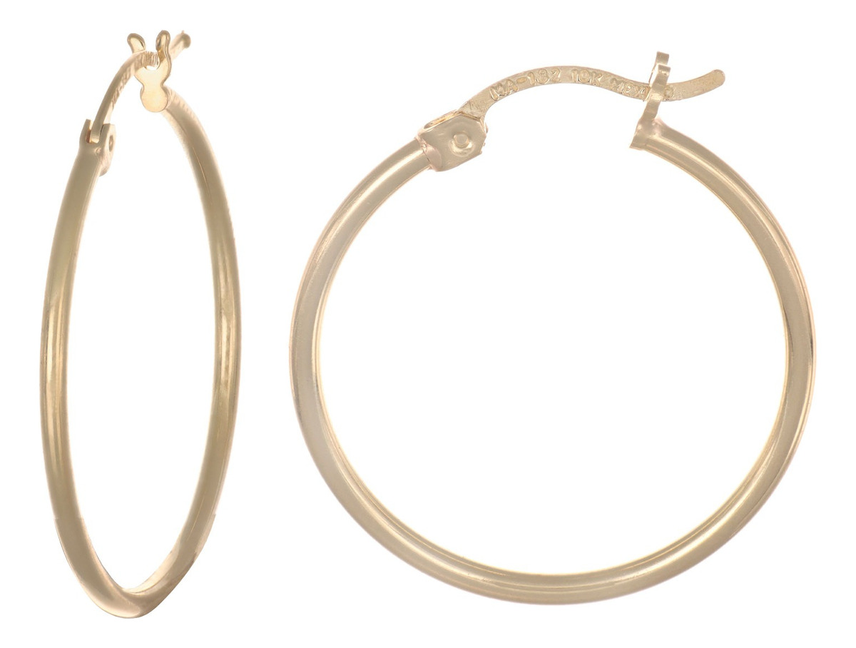 Foto 2 pulgar | Arete Arracada Para Mujer De Oro Puro De 14k Medida 25mm