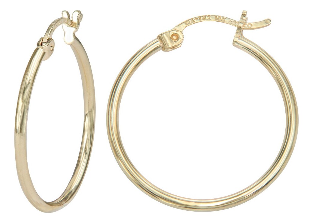 Arete Arracada De Oro De 10k Medida 20mm $4,299