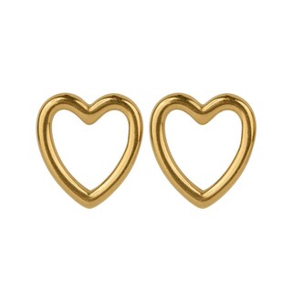 Foto 3 | Aretes Mujer De Corazón, Acero Inoxidable Con Baño Oro Rosa 14k, Oro 14k O Plata Luckyly, Modelo Elsie