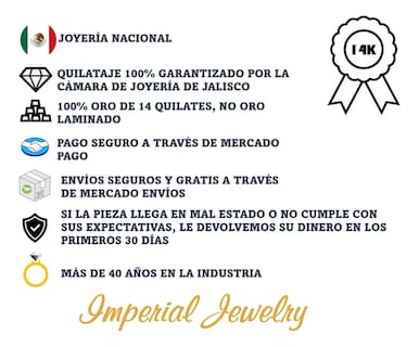 Foto 7 | Arracadas de Oro 14k Cordon Blue