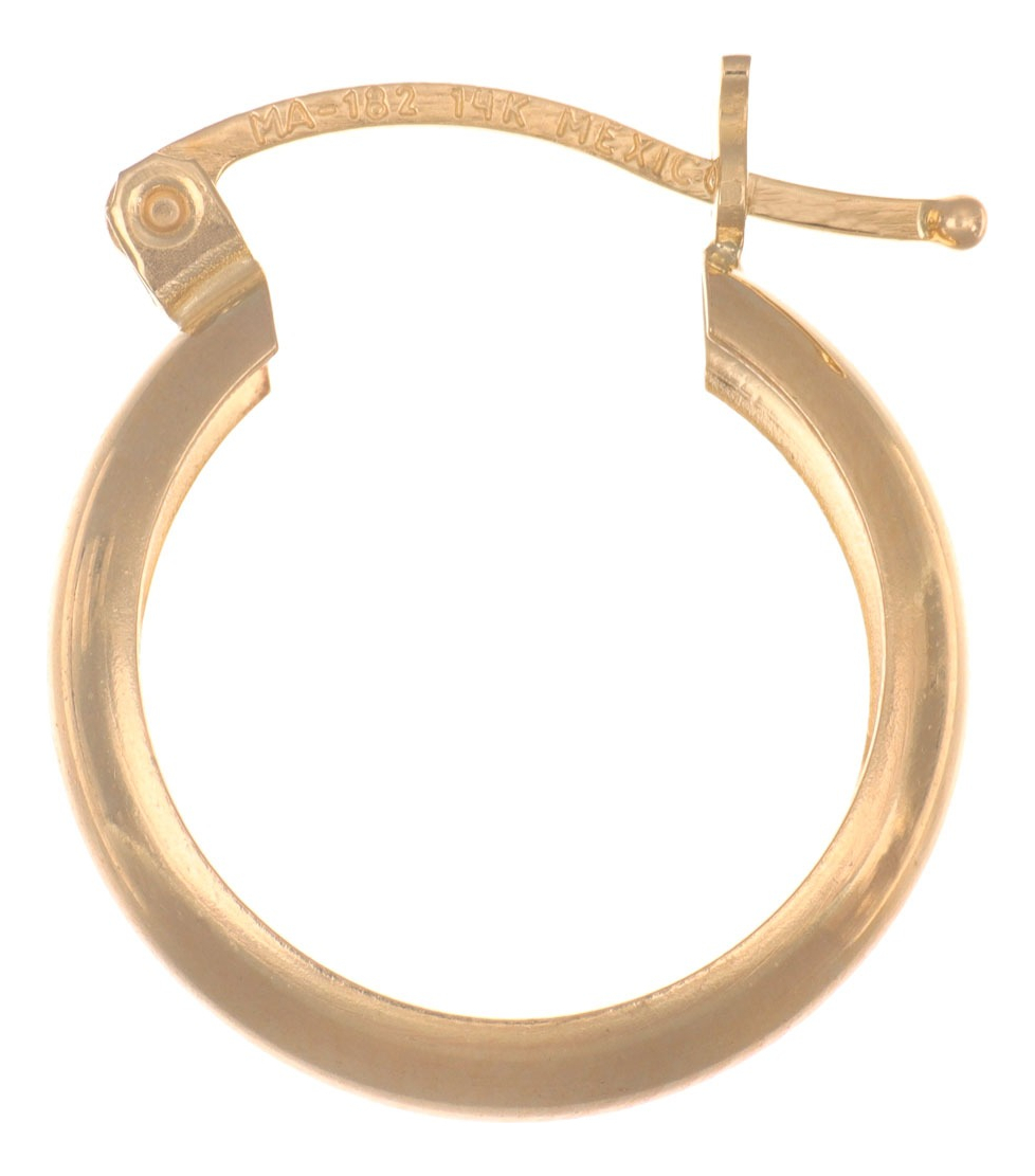 Foto 5 pulgar | Arracadas Bangle Oro 14k