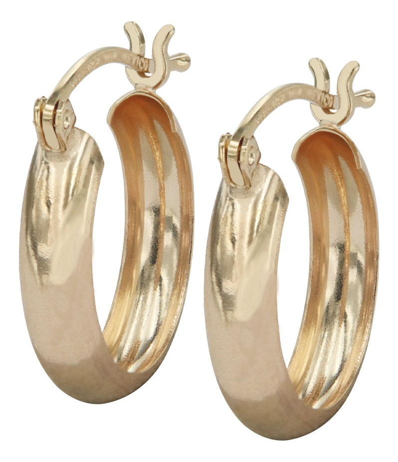 Foto 6 pulgar | Arracadas Bangle Oro 14k