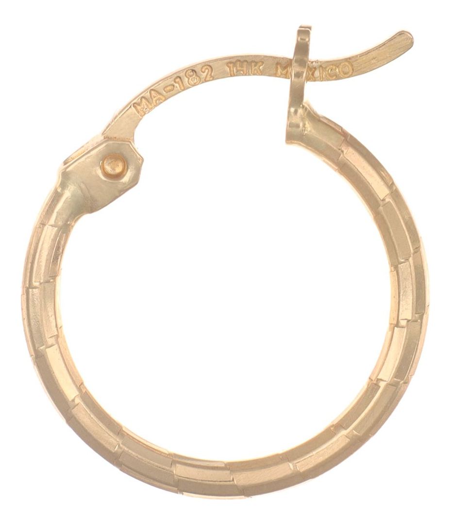 Foto 6 pulgar | Arracadas Oro 14k Dominó