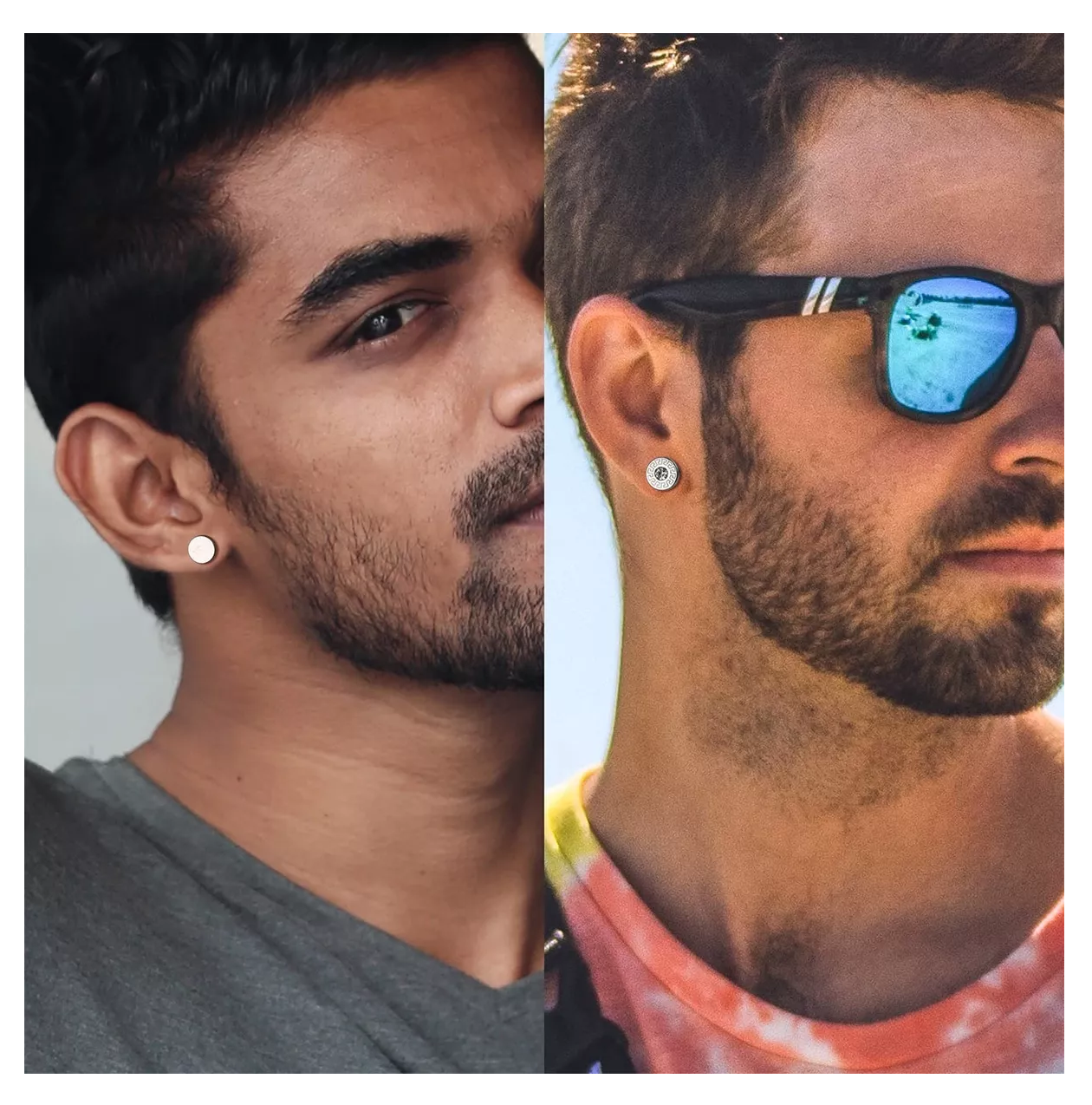 Foto 4 pulgar | Aretes Con Piercing Pendientes Hombre+bolsa De Tela 15 Pares Negro