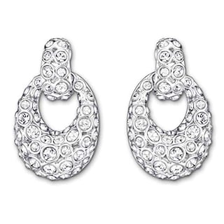 Foto 1 | Pendientes Perforados Swarovski de Acero Inoxidable - Venta Internacional