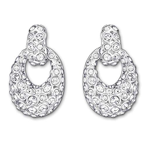 Foto 3 pulgar | Pendientes Perforados Swarovski de Acero Inoxidable - Venta Internacional