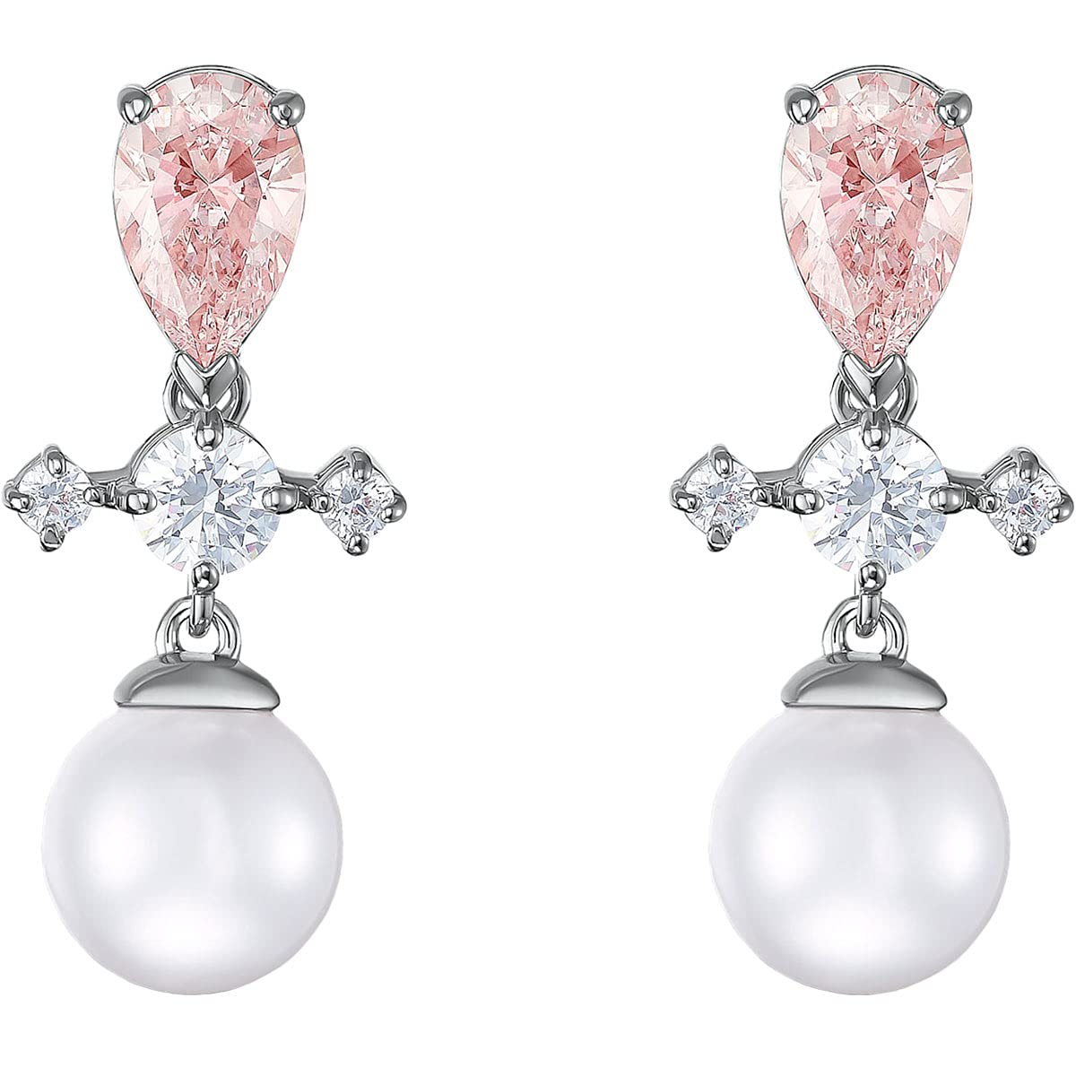 Pendientes Swarovski Perfection Light Rosa - Venta Internacional