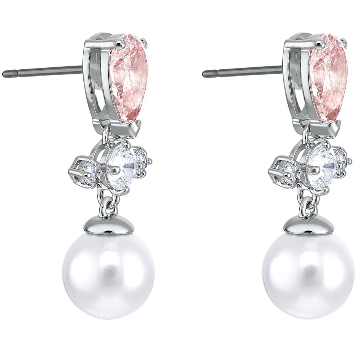 Foto 3 pulgar | Pendientes Swarovski Perfection Light Rosa - Venta Internacional