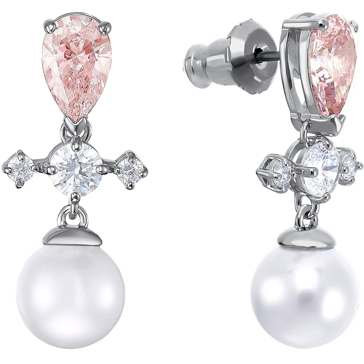 Foto 4 pulgar | Pendientes Swarovski Perfection Light Rosa - Venta Internacional