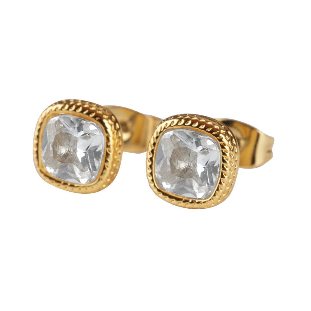 Aretes Mujer Oro 14k Plata Zirconia, Regalos Joyería Luckyly Cleo Azul $419