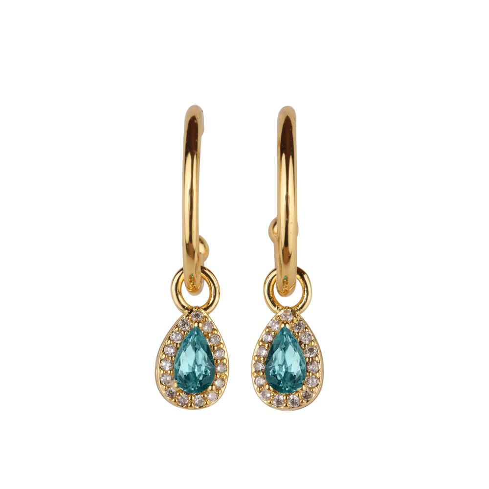 Foto 4 pulgar | Aretes Mujer Oro 14k Arracadas Zirconia Joyería Fina Luckyly Dory Verde