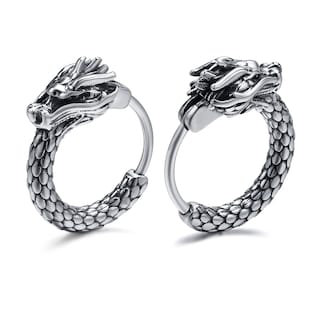 Foto 1 | Aretes Chulada, Dragón De Acero Inoxidable Hipoalergénico