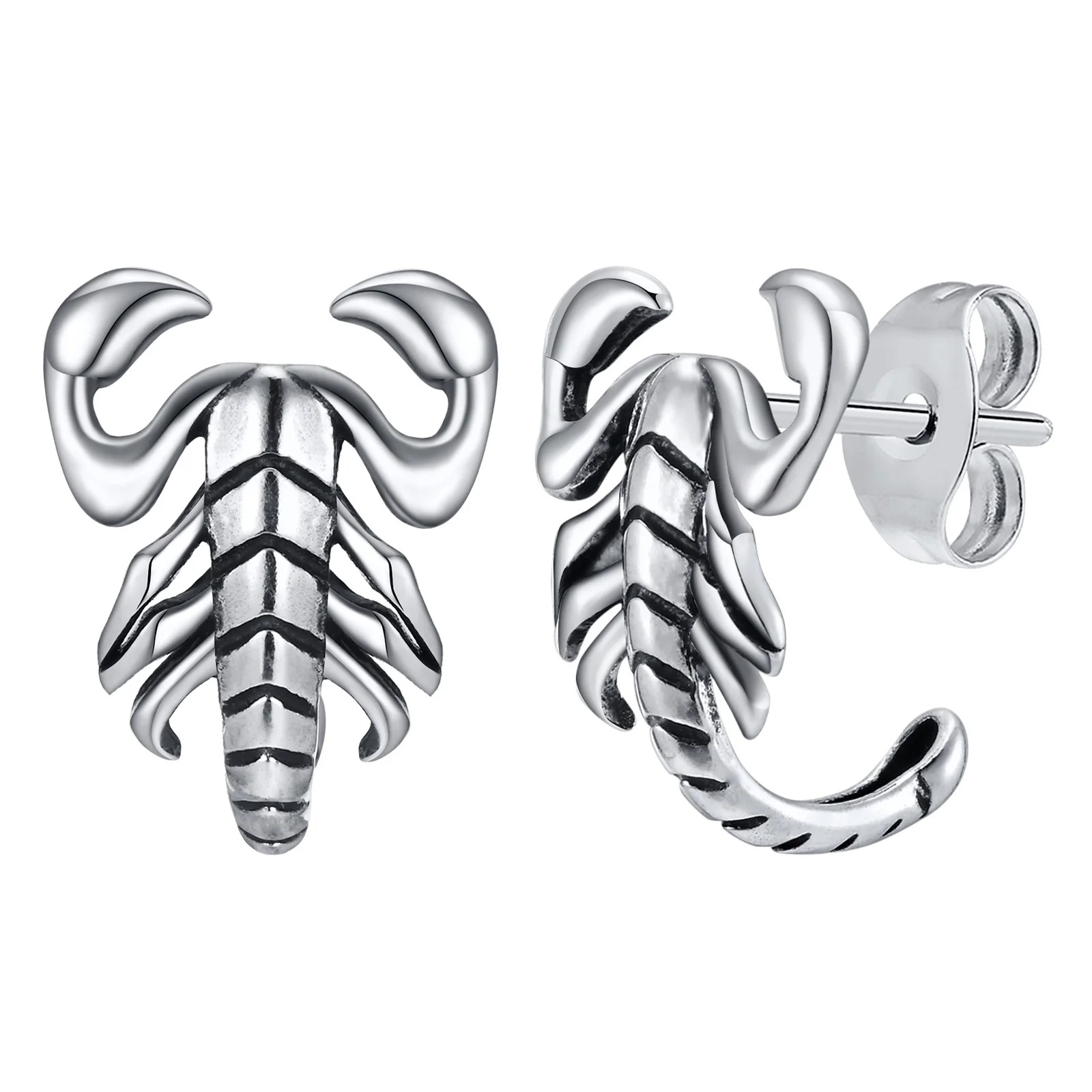 Aretes Chulada Escorpio De Acero Inoxidable Hipoalergénico