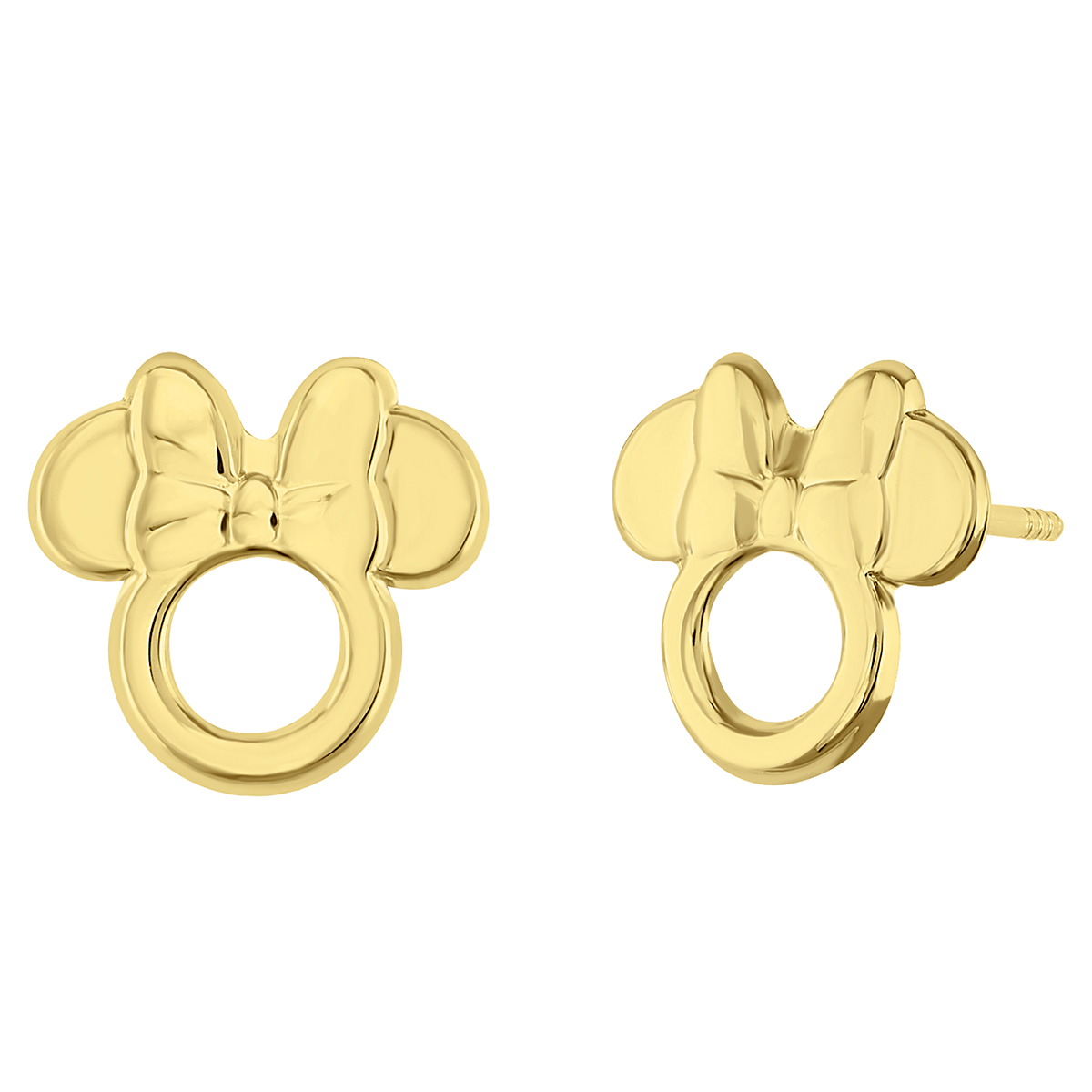 Broquel de Oro 10k Contorno Minnie Troquelado