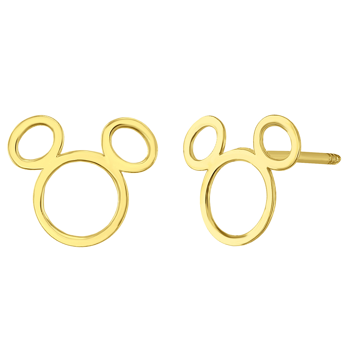 Foto 2 pulgar | Broquel Disney Oro 10k Contorno Mickey