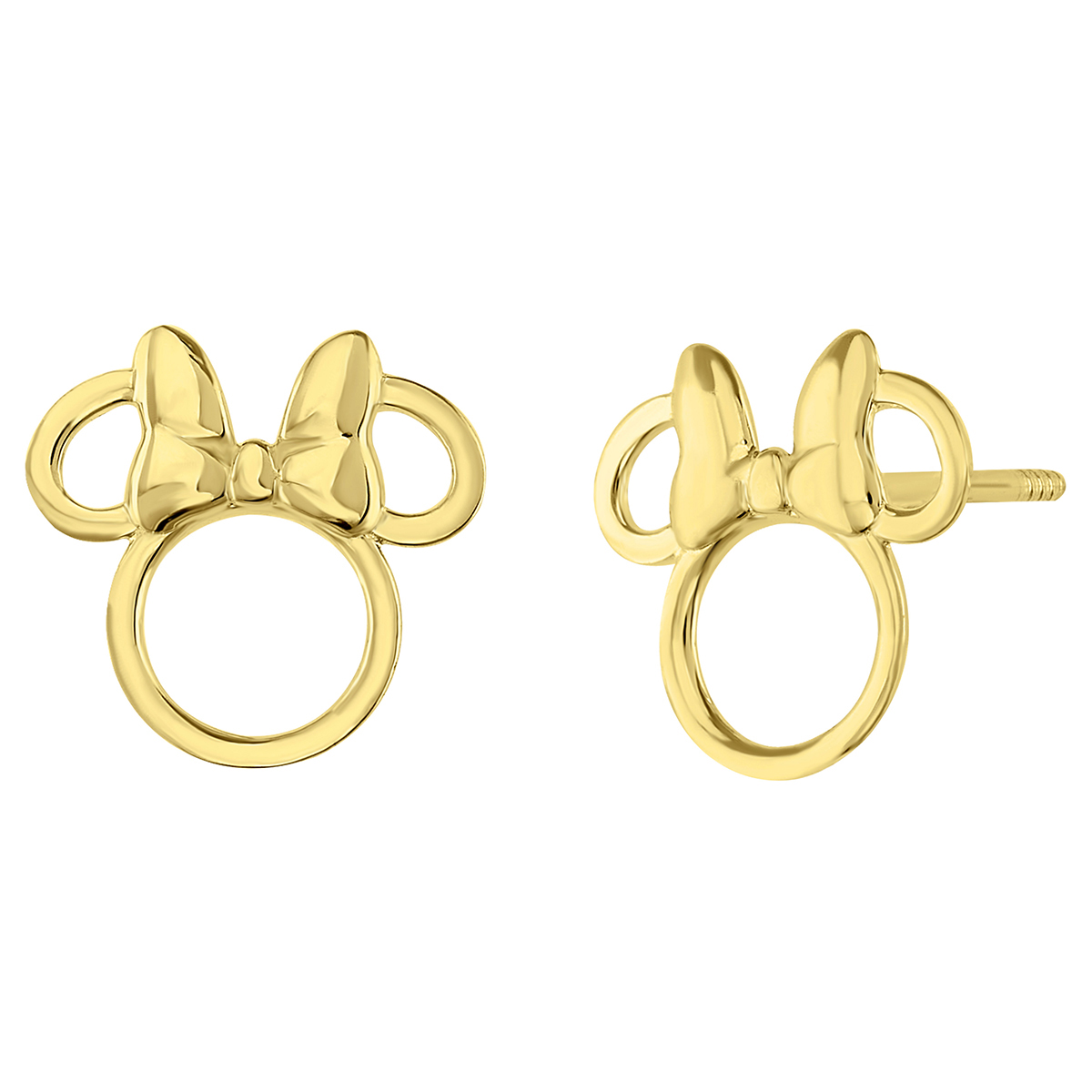 Foto 2 pulgar | Broquel Disney Oro 10k Contorno Minnie