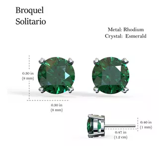 Foto 4 pulgar | Broquel Solitario Baño Rodio Cristal Europeo