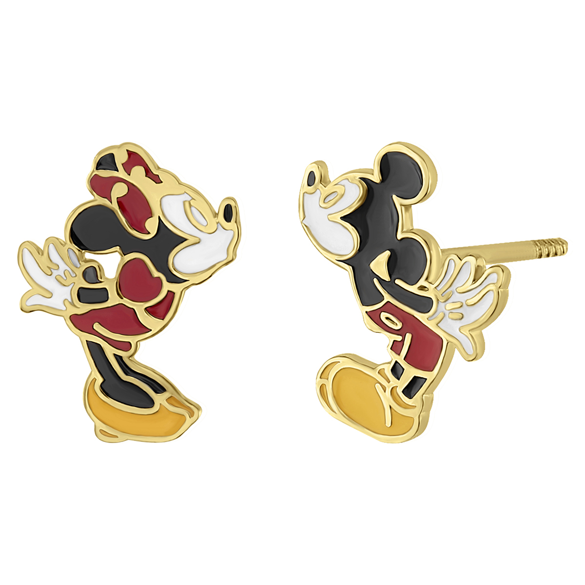 Foto 2 pulgar | Broquel Disney Oro 10k Minnie y Mickey Beso