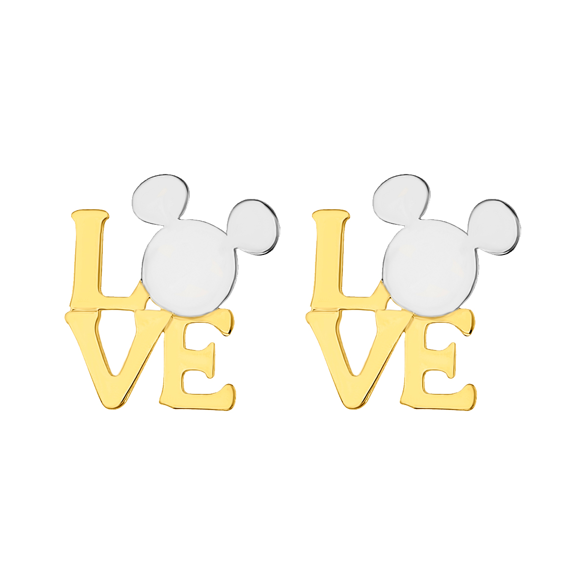 Foto 2 pulgar | Broquel Disney Oro 10 k Mickey Love Laser