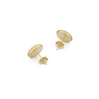Foto 2 | Aretes Circulo Bisel Abulón 0.8 Cm 10k