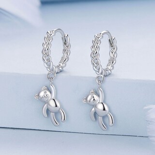 Foto 3 | Aretes Chulada, Oso De Peluche De Plata .925 Con Chapa De Platino