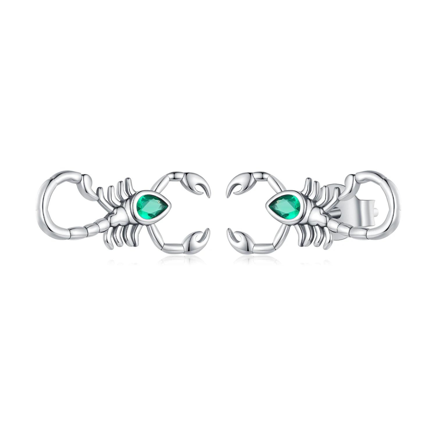 Aretes Chulada, Escorpio De Plata .925 Con Chapa De Platino