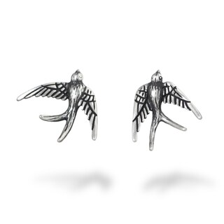 Foto 1 | Aretes Chulada, Golondrinas De Plata .925 Con Chapa De Platino