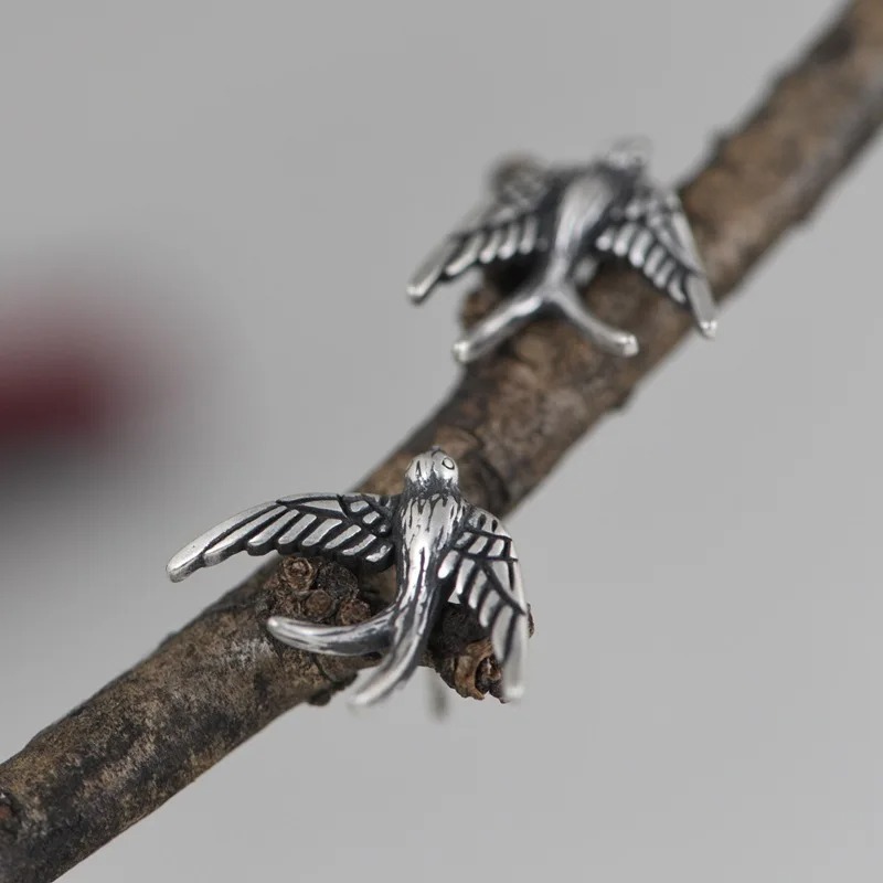 Foto 3 | Aretes Chulada, Golondrinas De Plata .925 Con Chapa De Platino
