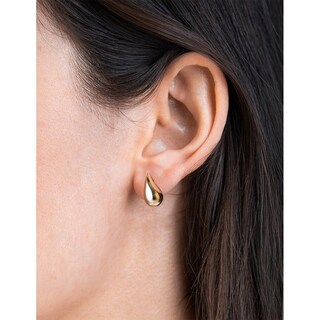 Foto 3 | Arete Gota 1.3 Cm Oro Sólido 10k