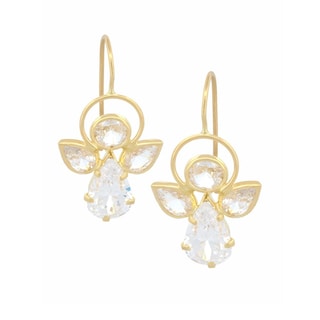 Foto 1 | Aretes Angel Zirconias Oro Sólido 10k