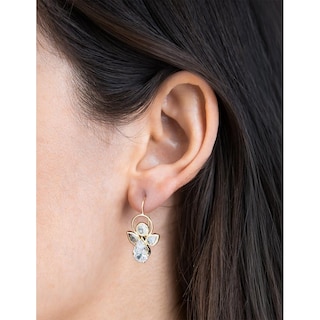Foto 4 | Aretes Angel Zirconias Oro Sólido 10k