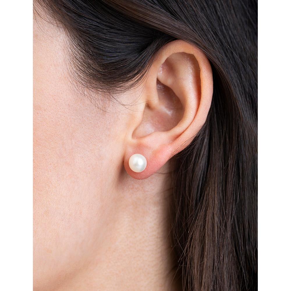 Foto 3 | Broquel Perla Natural Cultivada 0.6 Cm Oro Sólido 14k