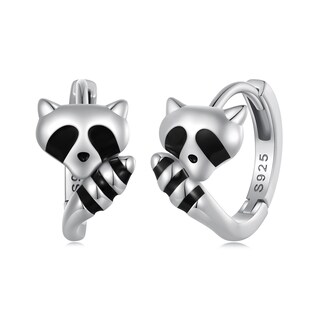 Foto 1 | Aretes Chulada, Mapache De Plata .925 Con Chapa De Platino