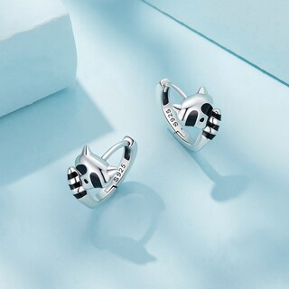 Foto 3 | Aretes Chulada, Mapache De Plata .925 Con Chapa De Platino