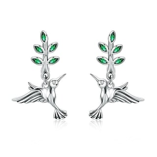 Foto 1 | Aretes Chualda, Colibries De Plata .925 Con Chapa De Platino, Se Pueden Mojar